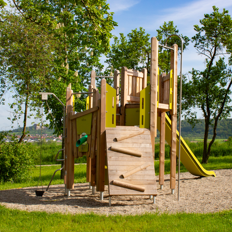 Spielplatz Auerbach, Colmberg: Das Klettergerüst