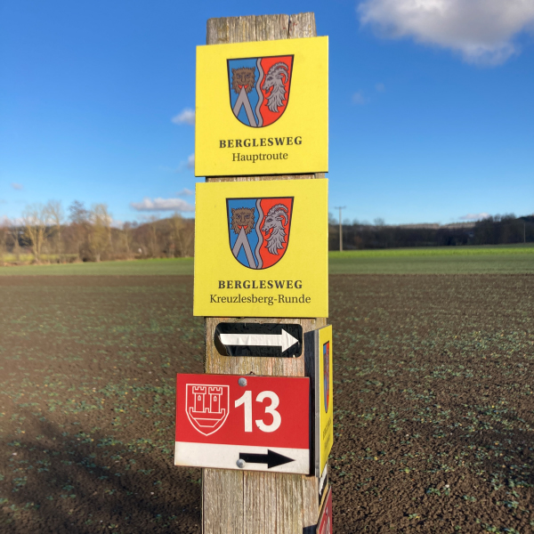 Hinweisschild Berglesweg