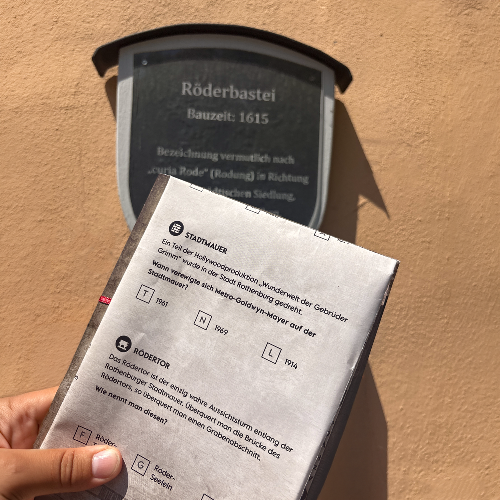 Auf Tour mit der Schatzkarte Chronicles of Rothenburg ob der Tauber