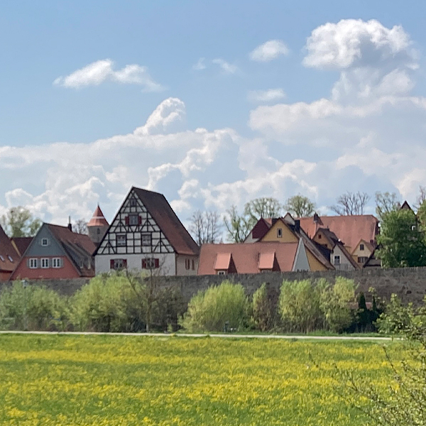 Blick auf Dinkelsbühl bei Sonnenschein