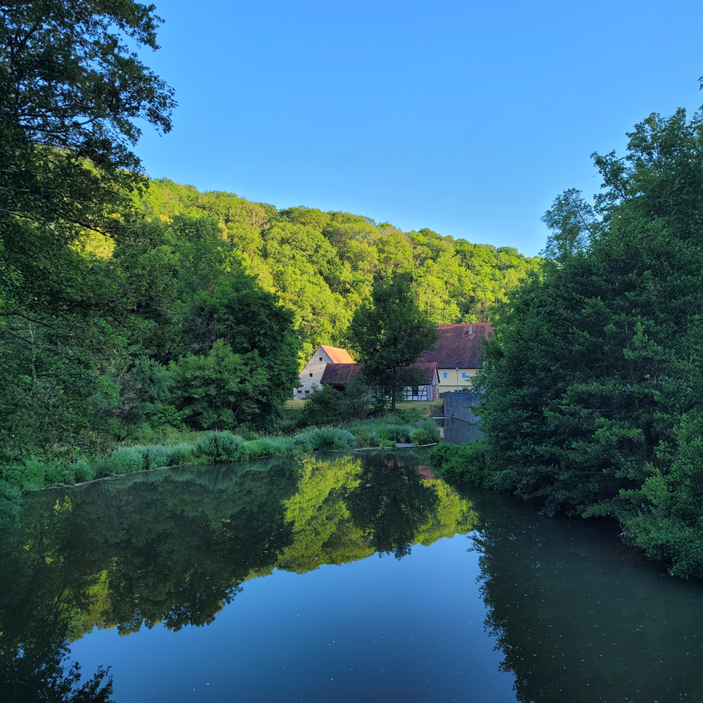 An der Eselsbrücke in Rothenburg ob der Tauber