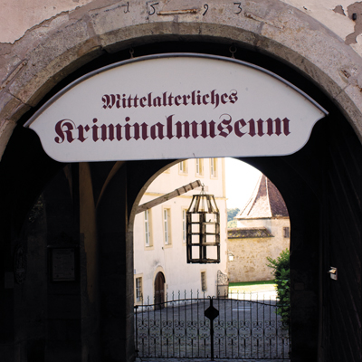 Mittelalterliches Kriminalmuseum Rothenburg ob der Tauber Eingangsbereich