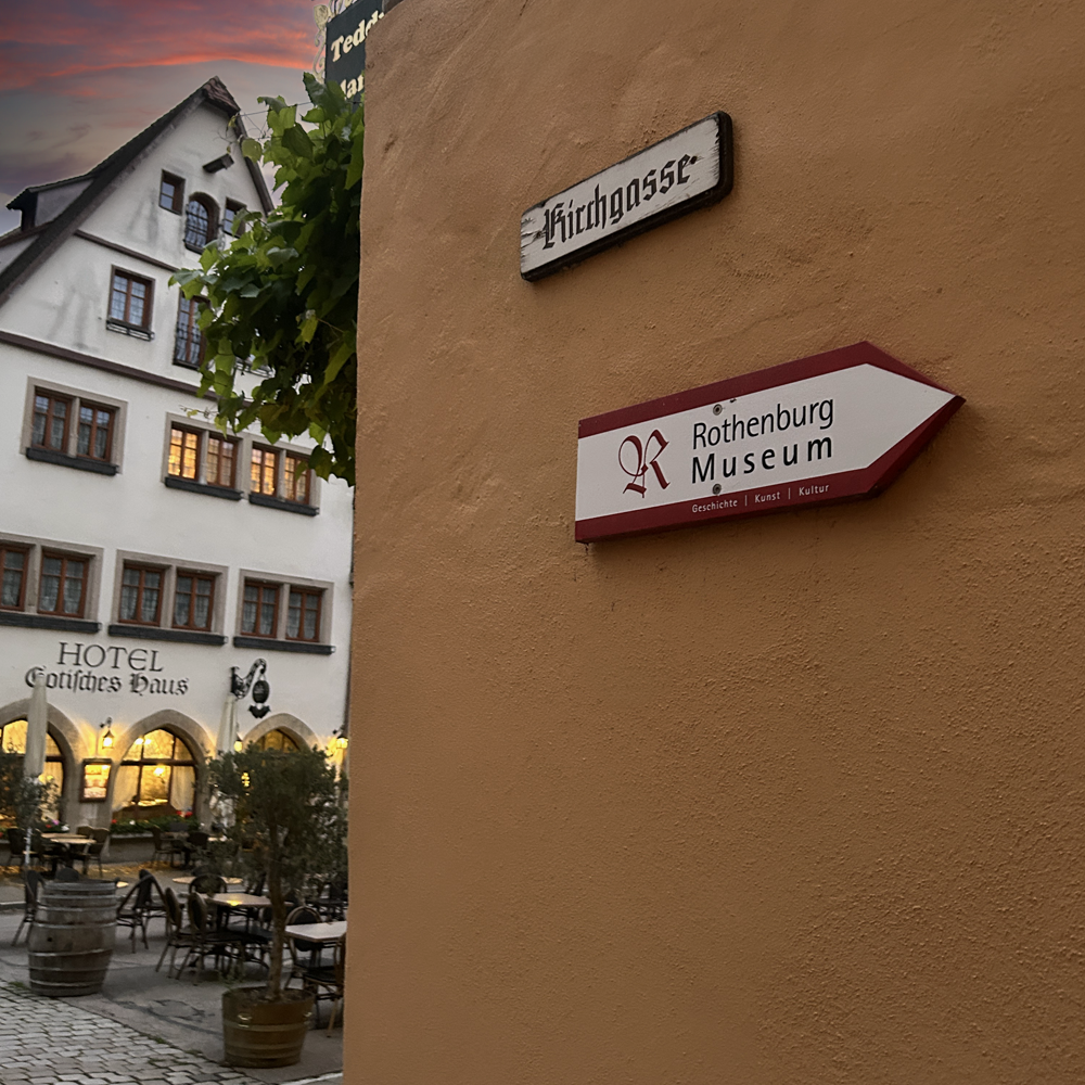 Weg zum RothenburgMuseum in Rothenburg ob der Tauber