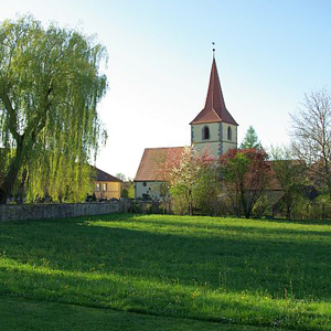 Ohrenbach Blick auf die Kirche