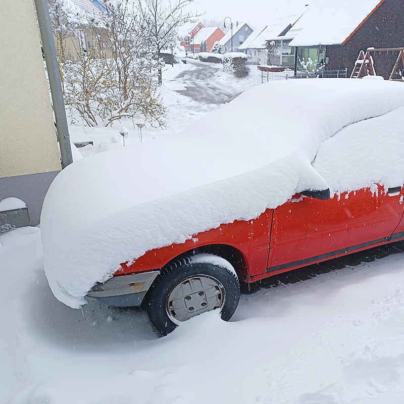 Am 2. April maß die Schneedecke in Schillingsfürst 25 Zentimeter!