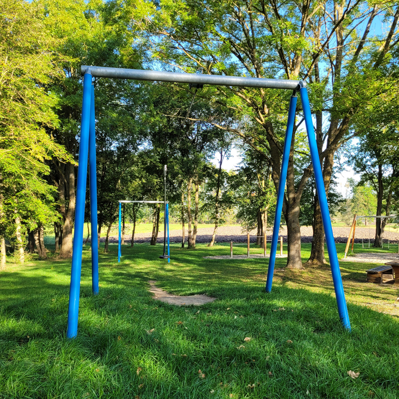 Spielplatz am Kindergarten Diebach, Ortsteil Oestheim: Die Seilbahn