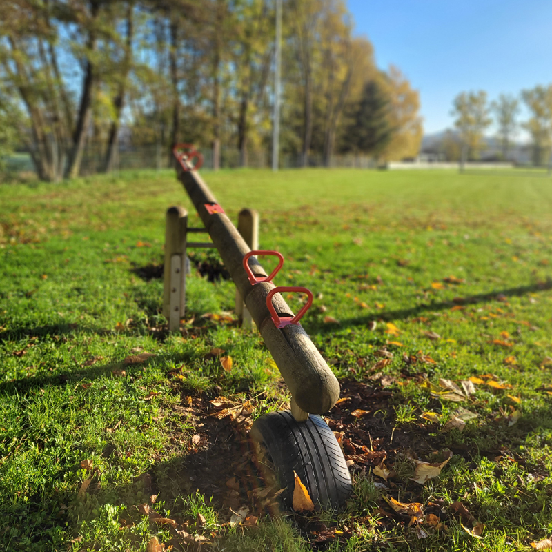 Spielplatz Am Sportplatz, Gebsattel: Die Wippe für Vier