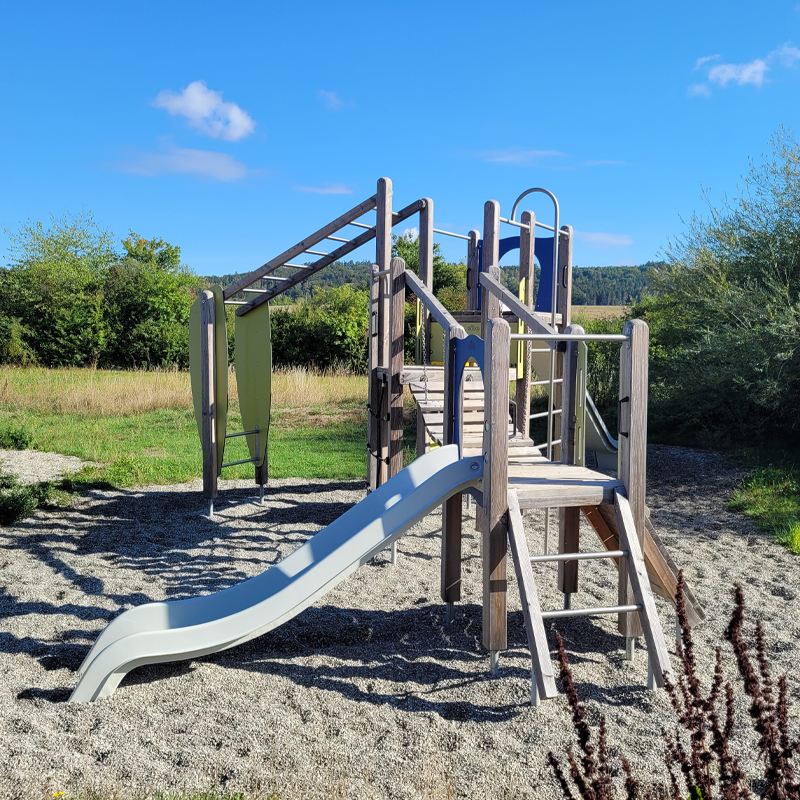 Spielplatz Kahbachweg, Schnelldorf: Der Kletterturm