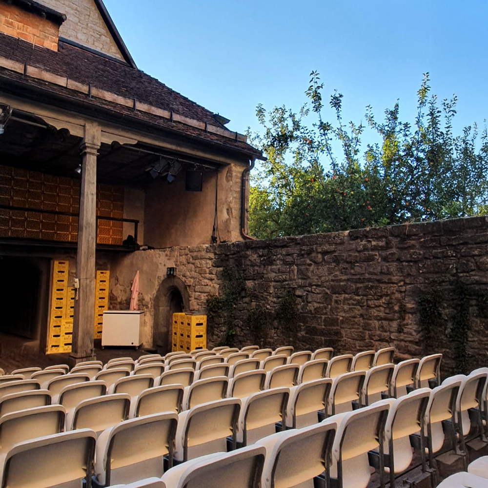 Der Zuschauerraum im Toppler Theater in Rothenburg ob der Tauber