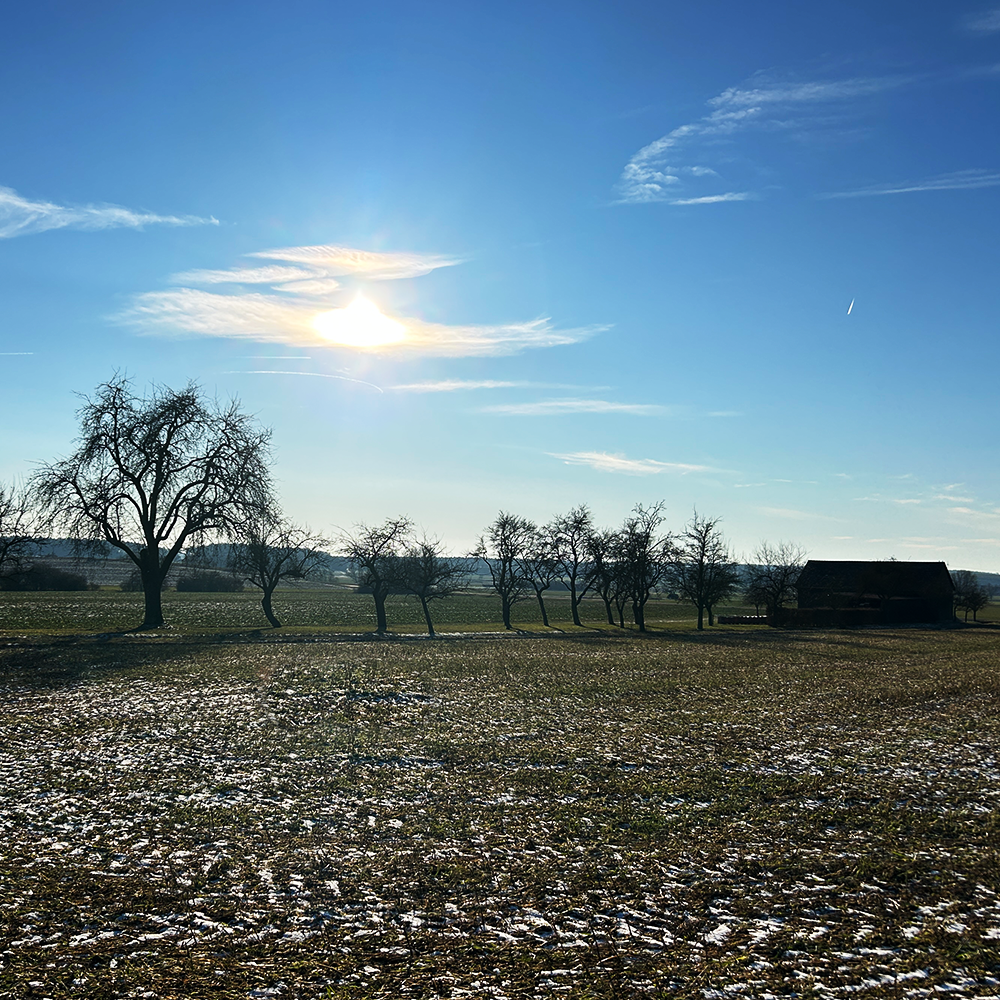 Wintersonne bei Colmberg © LAG Region an der Romantischen Straße e. V.